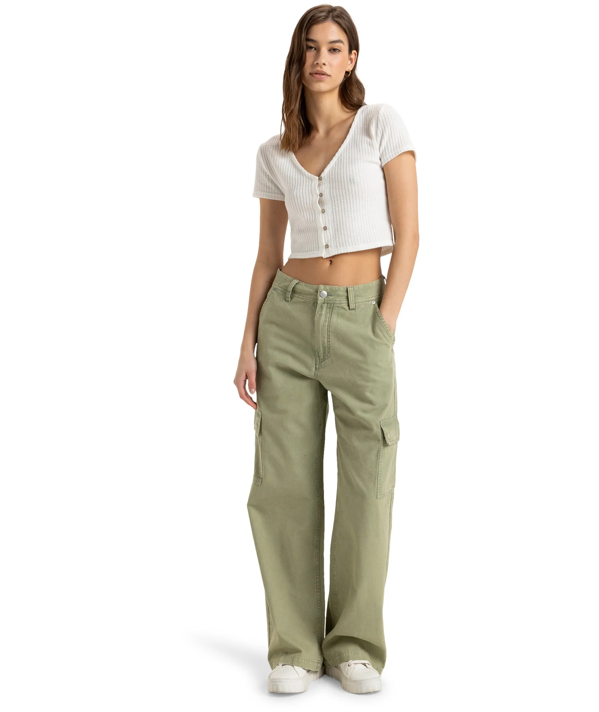 Roxy Left Again Cargo - Oil Green