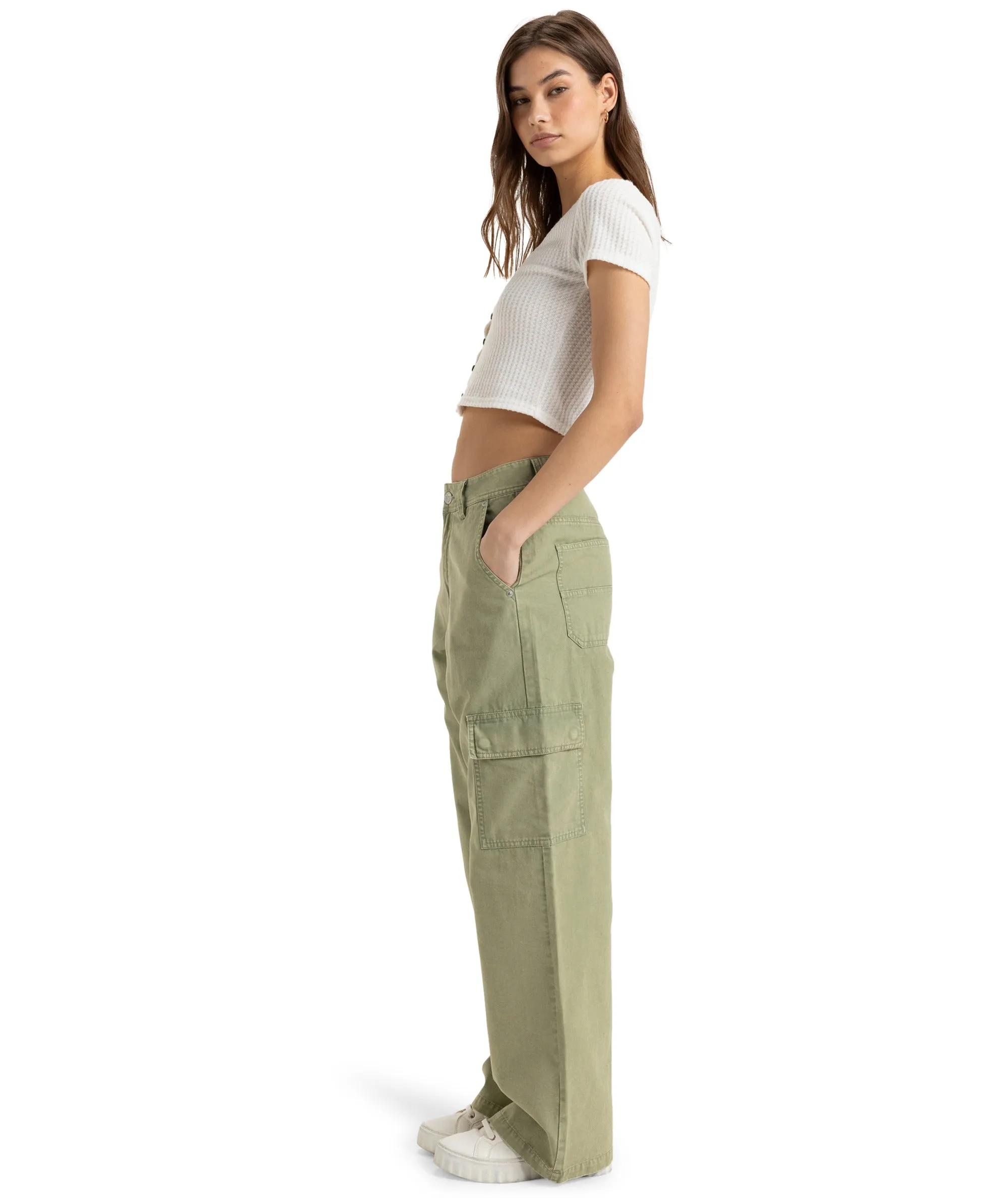 Roxy Left Again Cargo - Oil Green