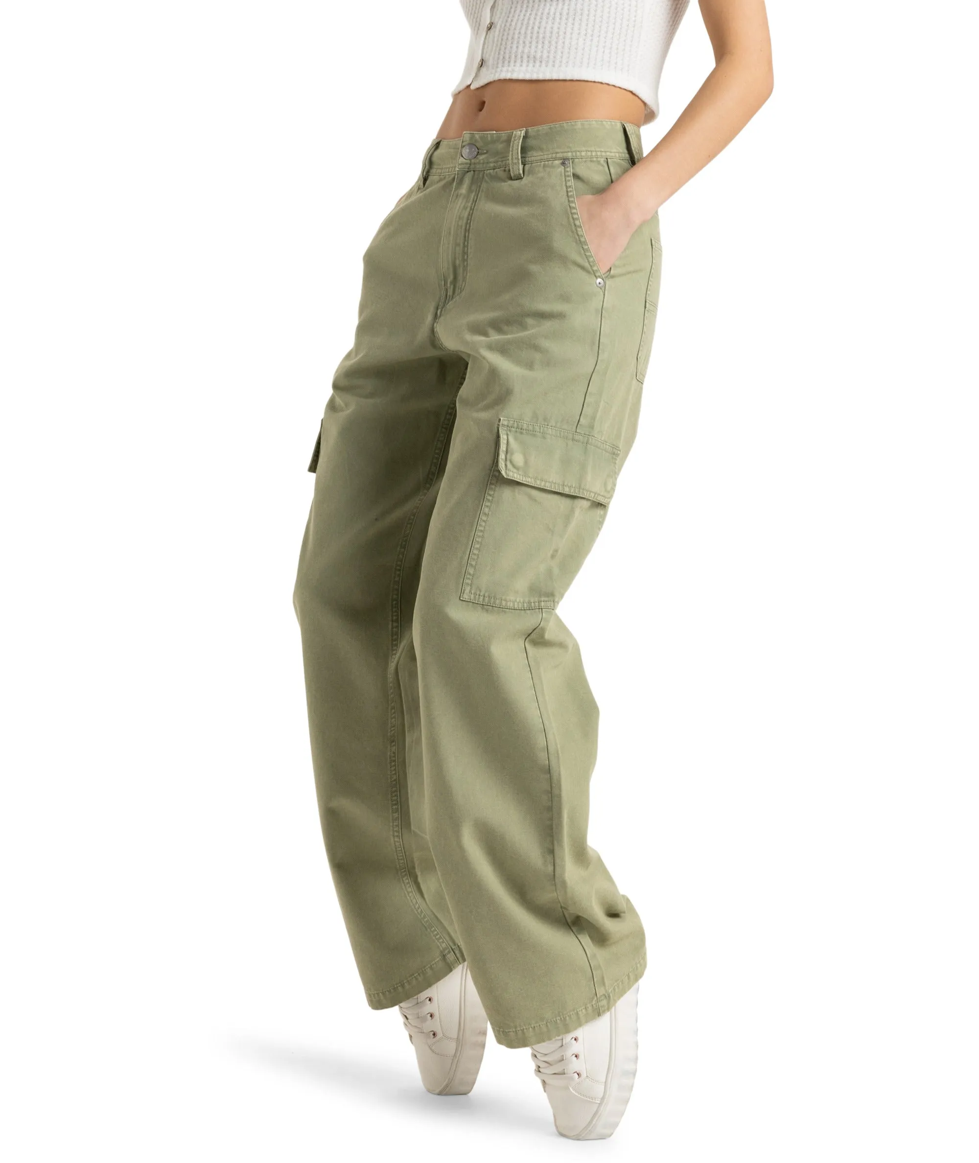Roxy Left Again Cargo - Oil Green