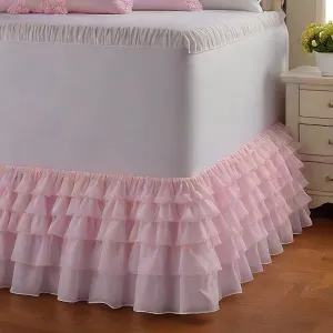 Ruffle Bed Skirt 1Pc Egyptian Cotton 1000TC Blush Pink