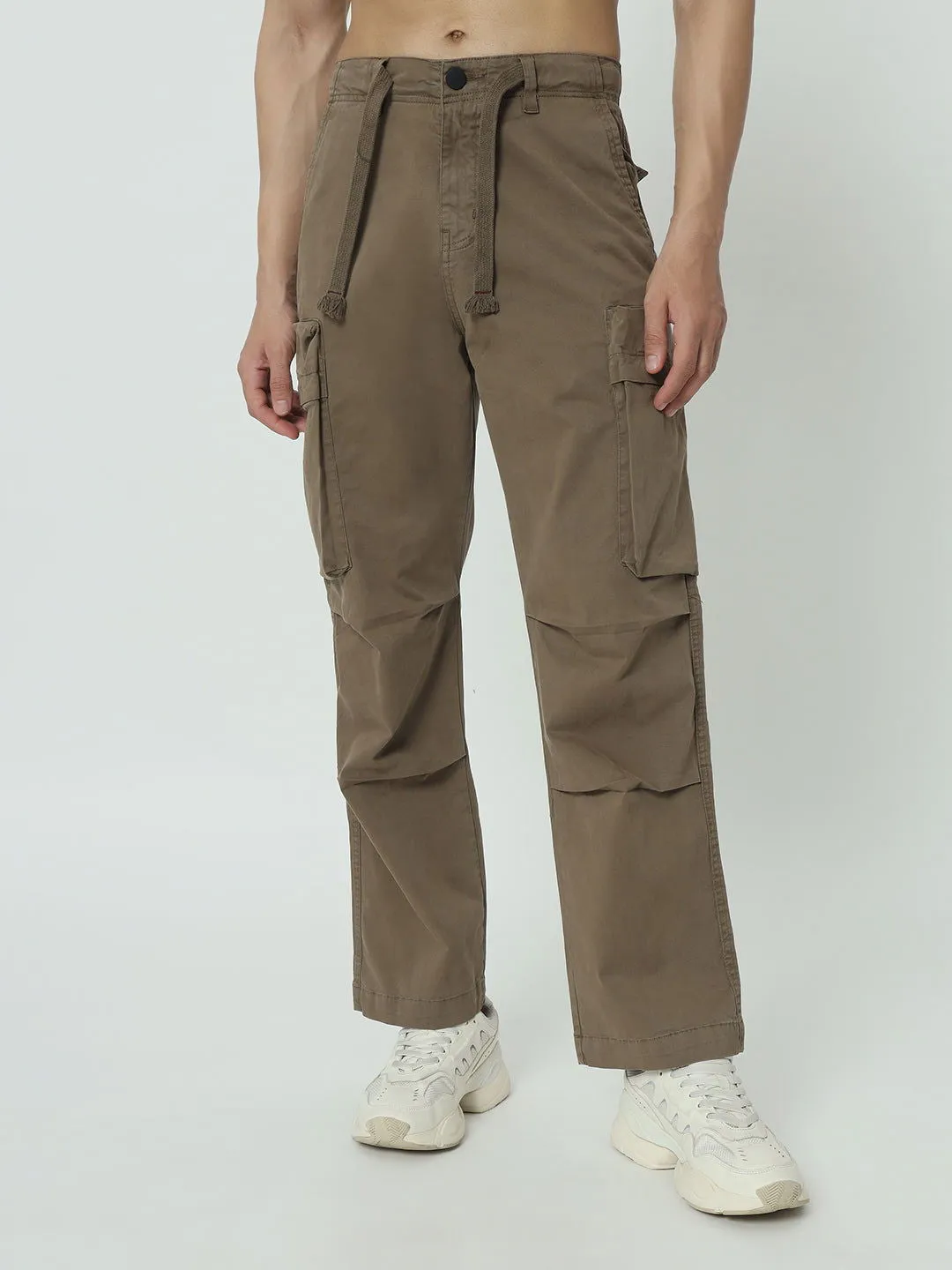 SAINTJONES -NEW STRAIGHT BOX POCKETS BROWN CARGO.