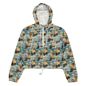 Seaside Sea Lion Women’s cropped Windbreaker