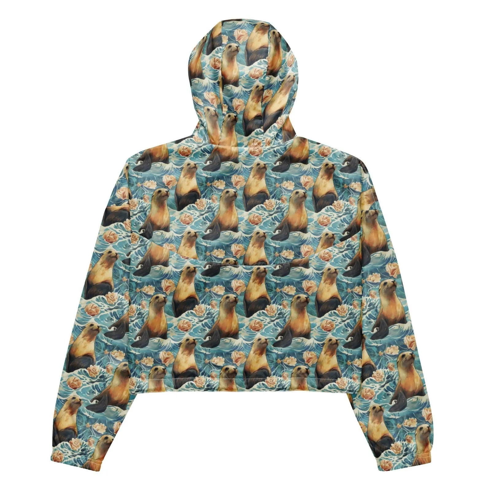 Seaside Sea Lion Women’s cropped Windbreaker