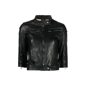 Selleria Black Leather Biker Jacket