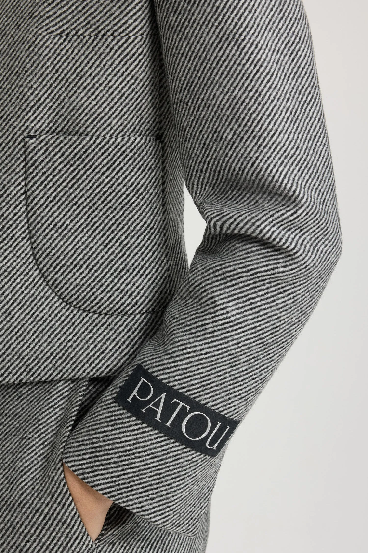Short jacket in textured wool