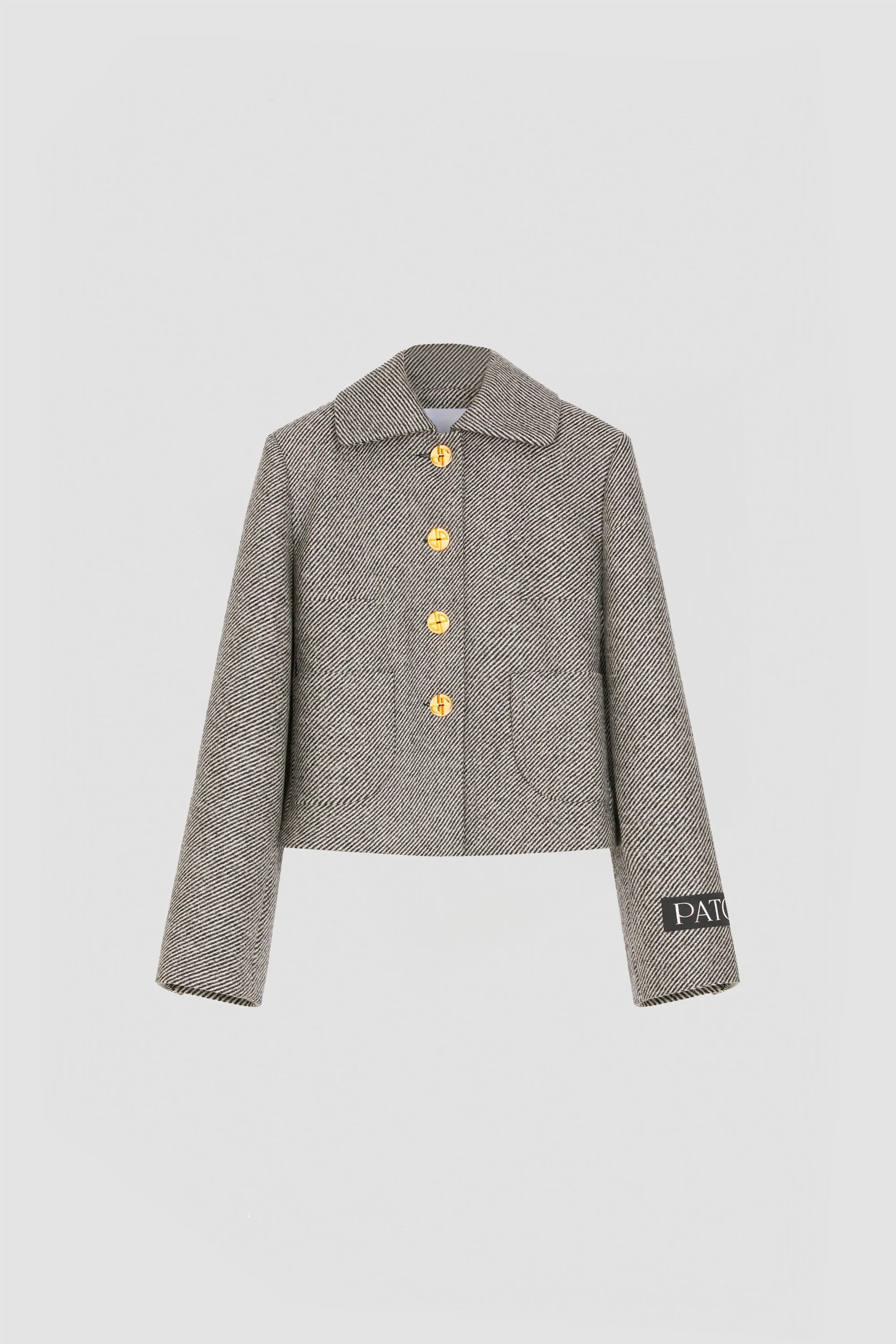 Short jacket in textured wool