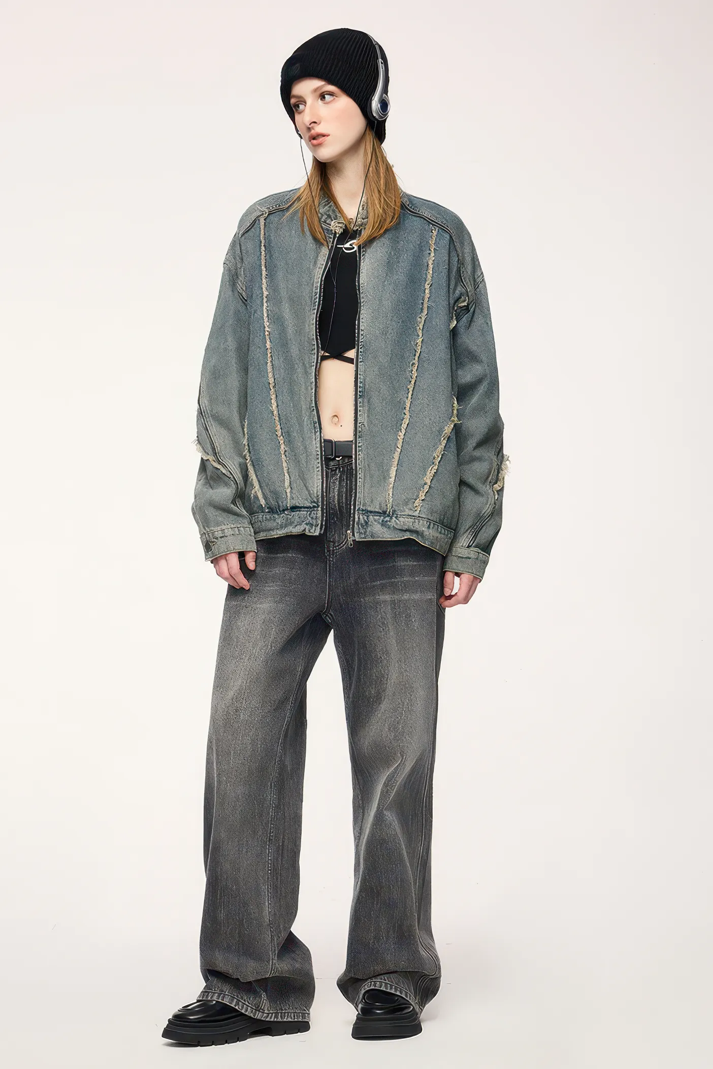 Short Raw Hem Denim Jacket – 2024 Collection