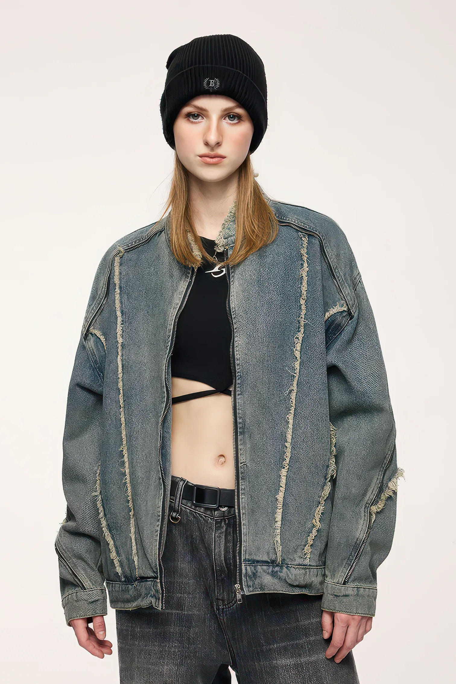 Short Raw Hem Denim Jacket – 2024 Collection