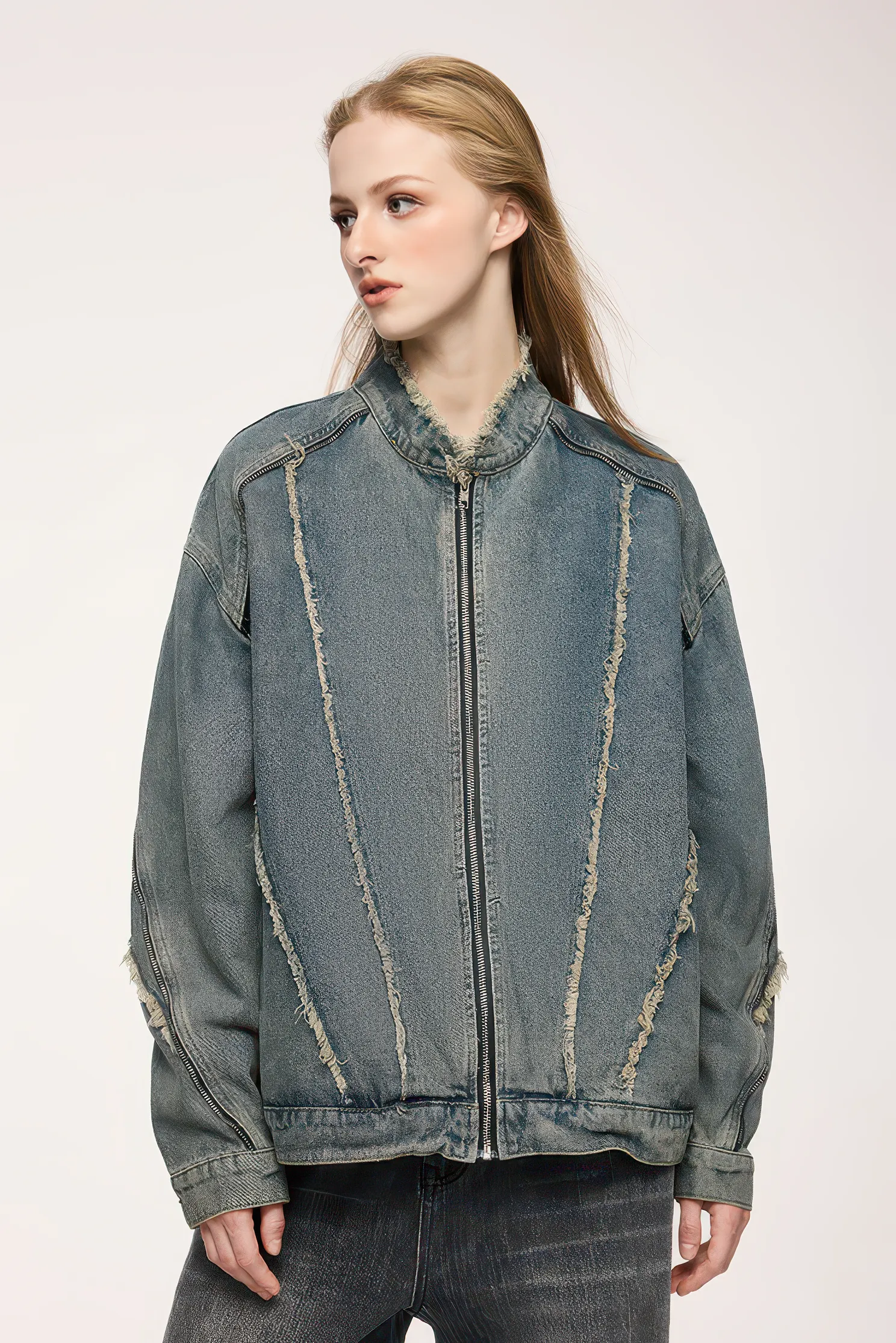 Short Raw Hem Denim Jacket – 2024 Collection