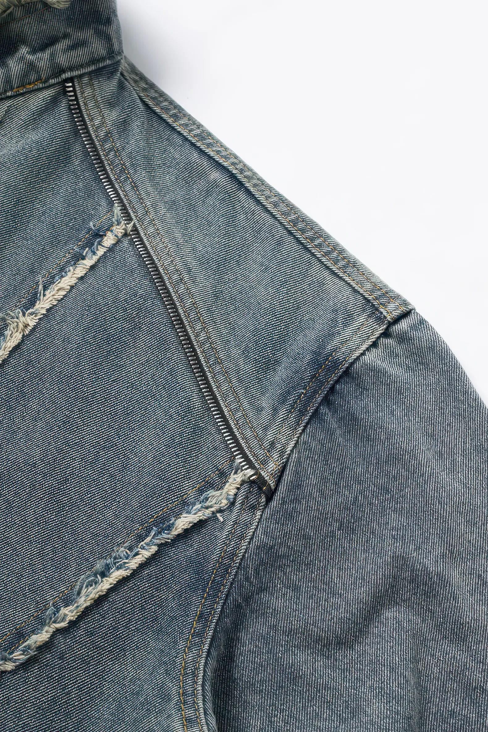 Short Raw Hem Denim Jacket – 2024 Collection