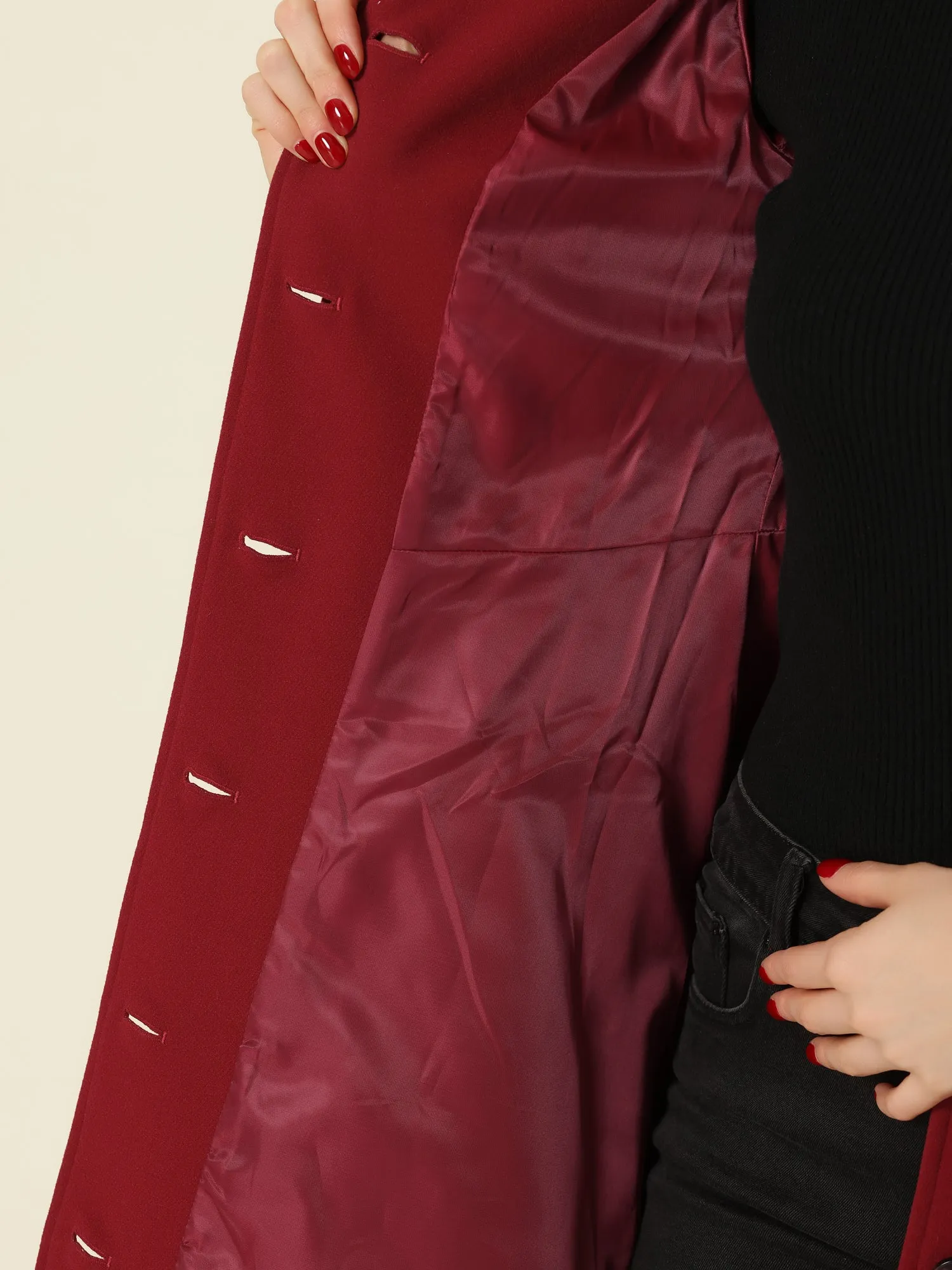 Single Breasted Belted Hooded Winter Pockets Coat
