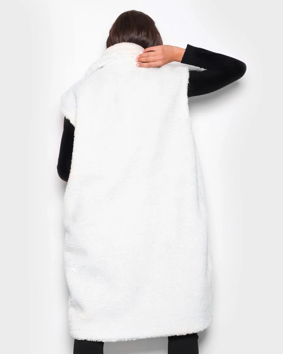 sleeveless with Fox pockets White