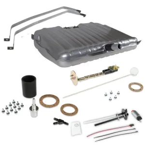 Sniper EFI Fuel Tank - 24 Gal. - 400 lph Pump - 1/4" NPT Outlet Port - 1/4" NPT Return Port - Sending Unit - Steel - Silver Powder Coat - GM A-Body 1964-67