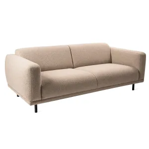 Sofa w tkaninie boucle 2-osobowa TEDDY beżowy