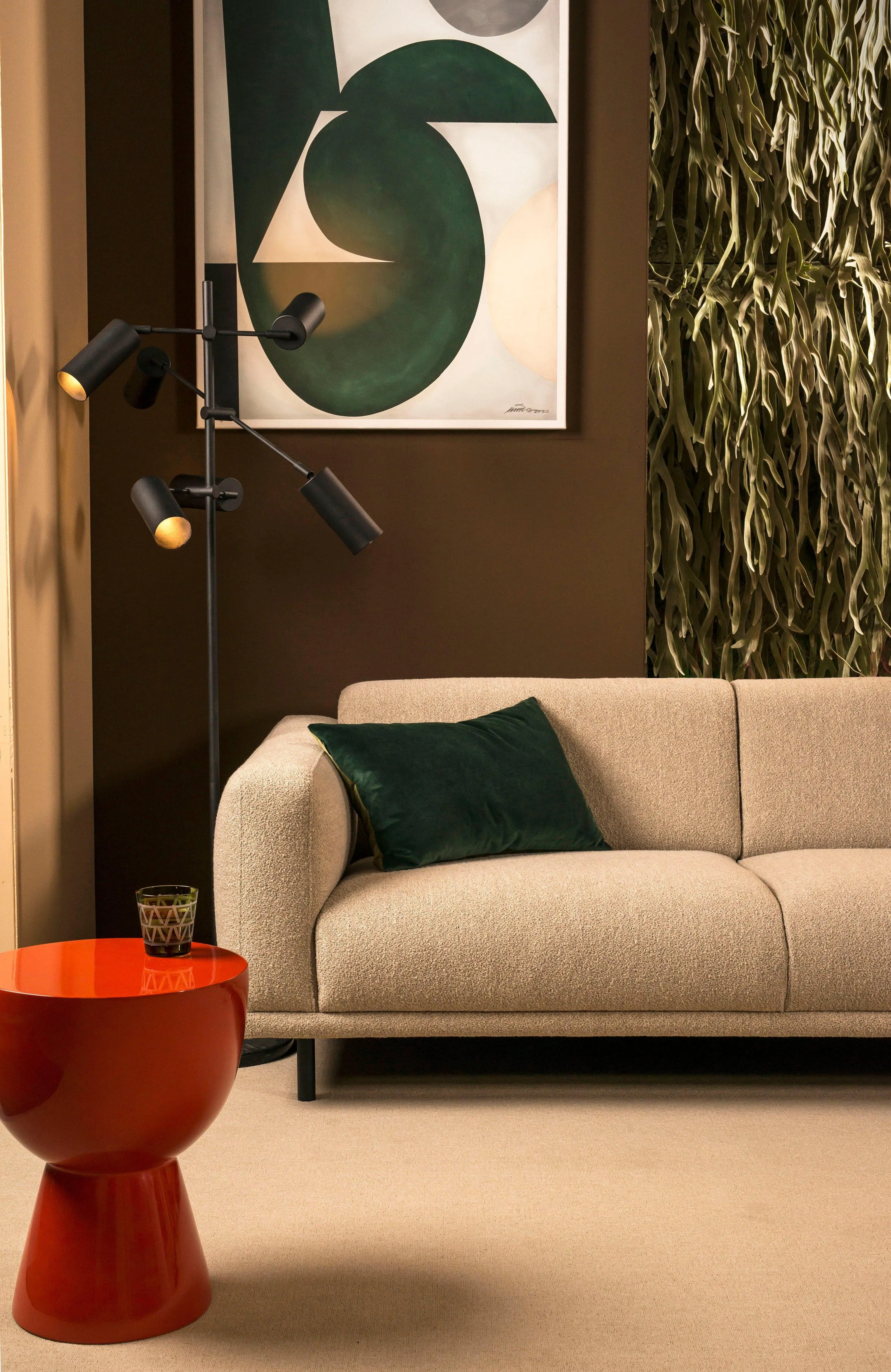 Sofa w tkaninie boucle 2-osobowa TEDDY beżowy