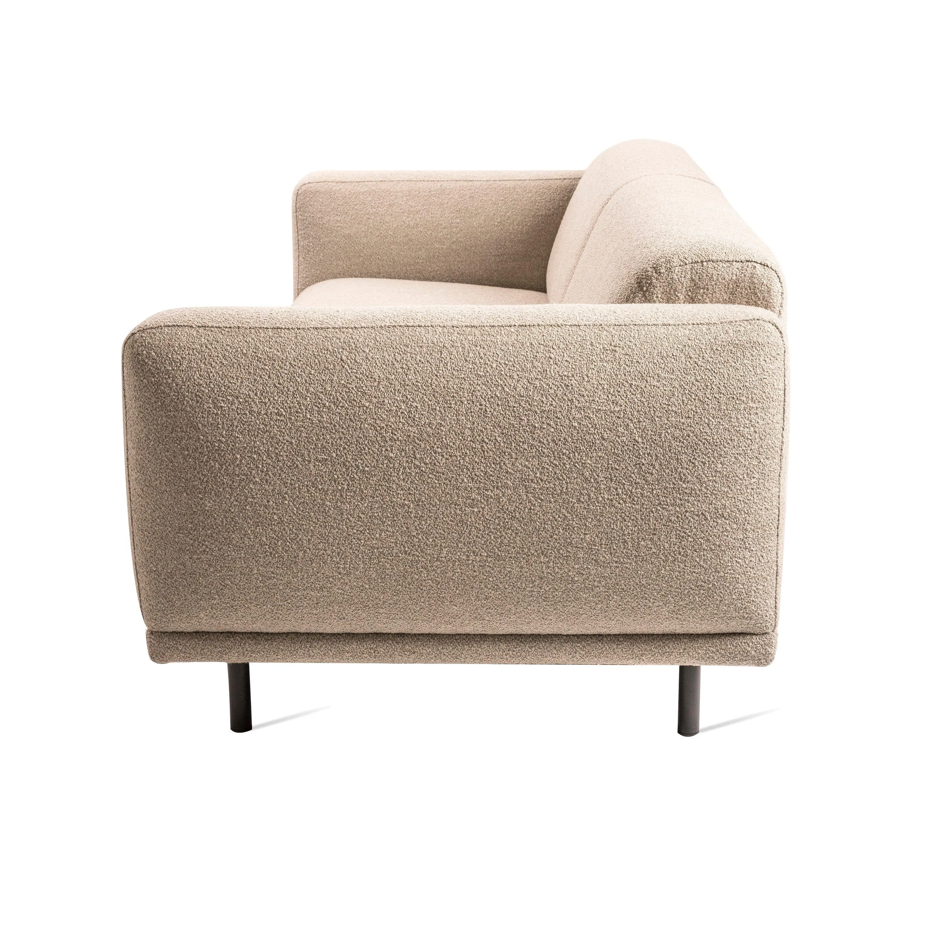 Sofa w tkaninie boucle 2-osobowa TEDDY beżowy