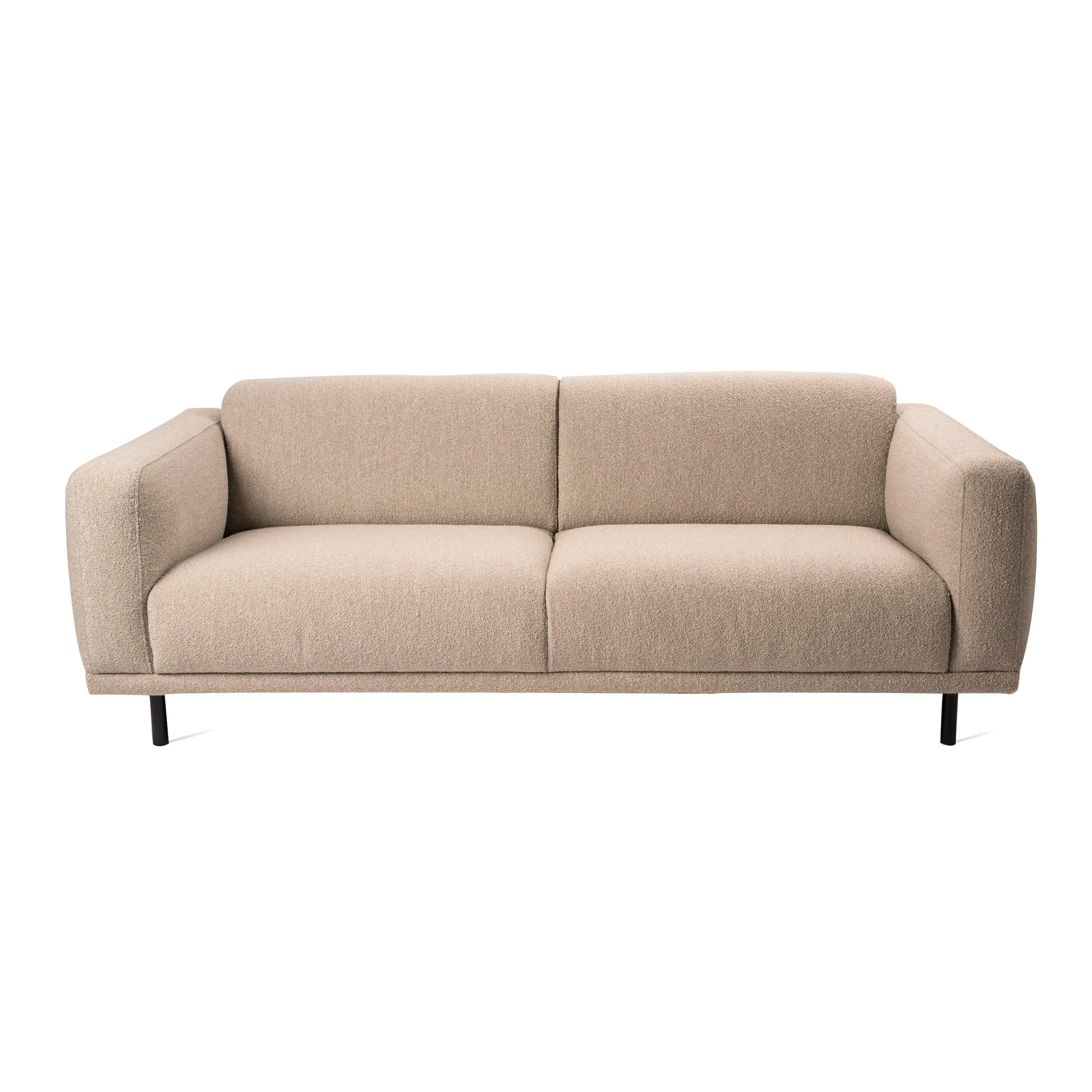 Sofa w tkaninie boucle 2-osobowa TEDDY beżowy