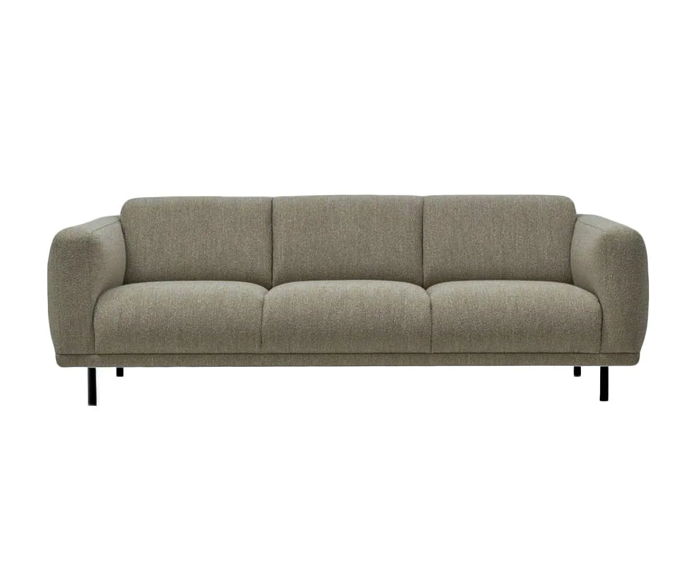 Sofa w tkaninie boucle 3-osobowa TEDDY oliwkowy