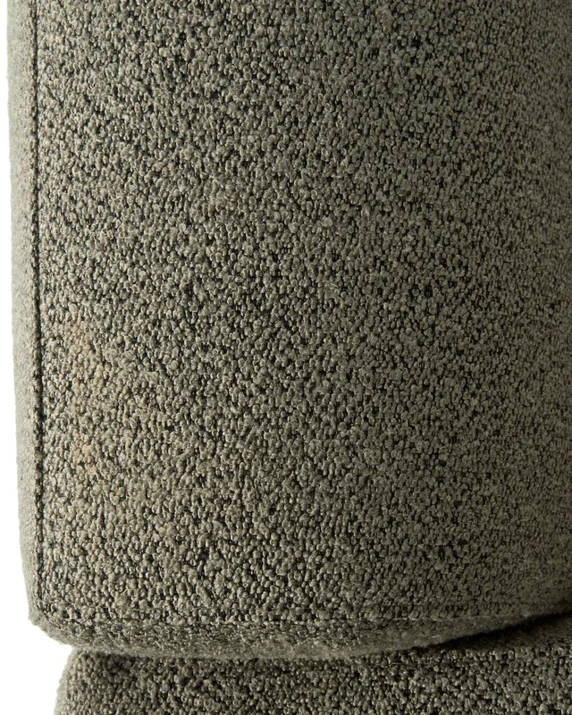 Sofa w tkaninie boucle 3-osobowa TEDDY oliwkowy