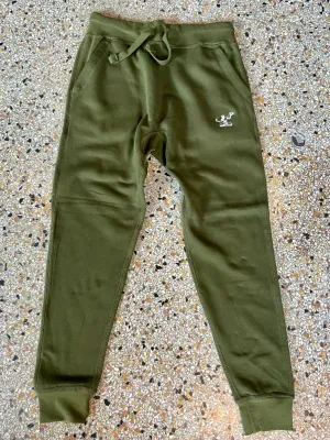 Spirit of Detroit Pigment Dyed Fleece Jogger / White   Seaweed / Unisex