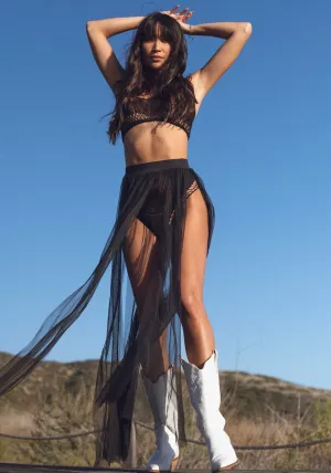 Split Sheer Skirt