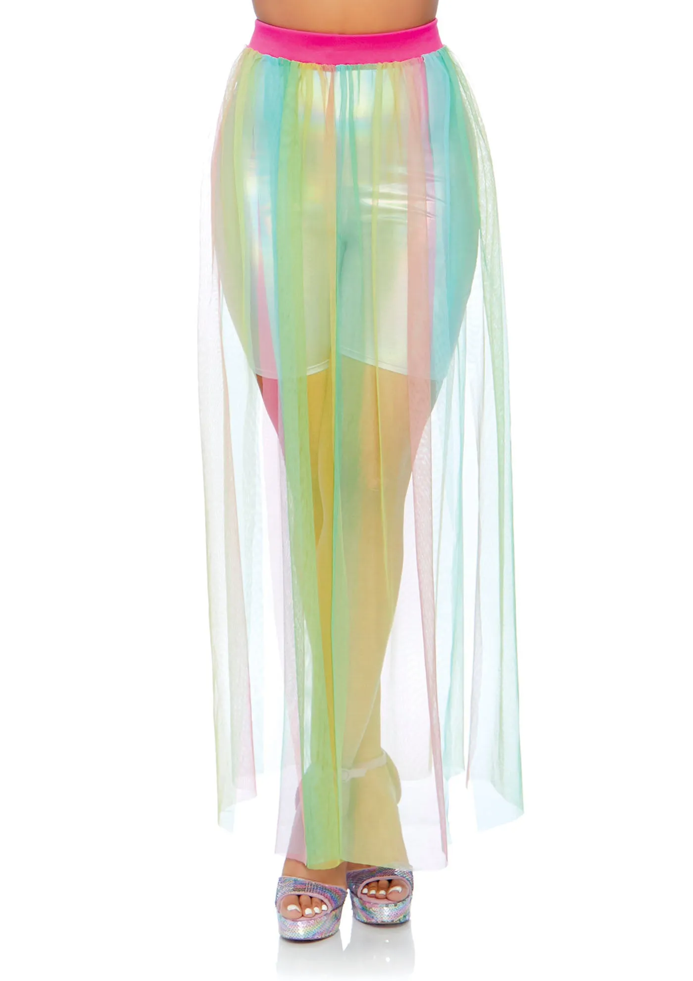 Split Sheer Skirt