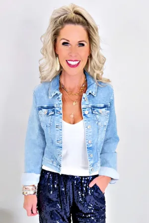 Stay Beautiful Light Wash Jean Jacket