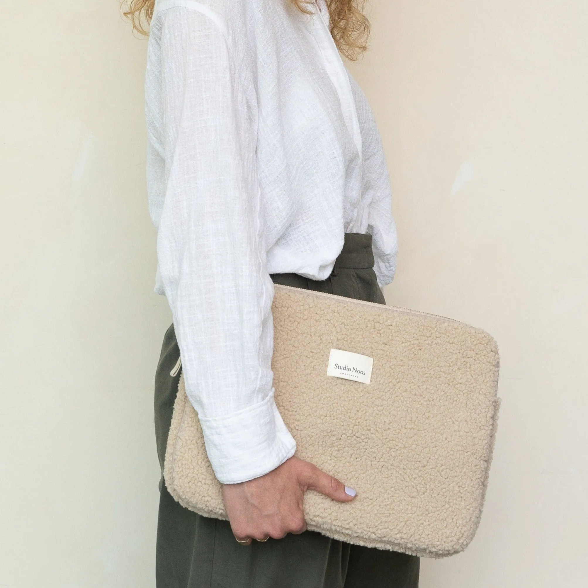 Studio Noos Teddy Laptop Sleeve (Ecru)