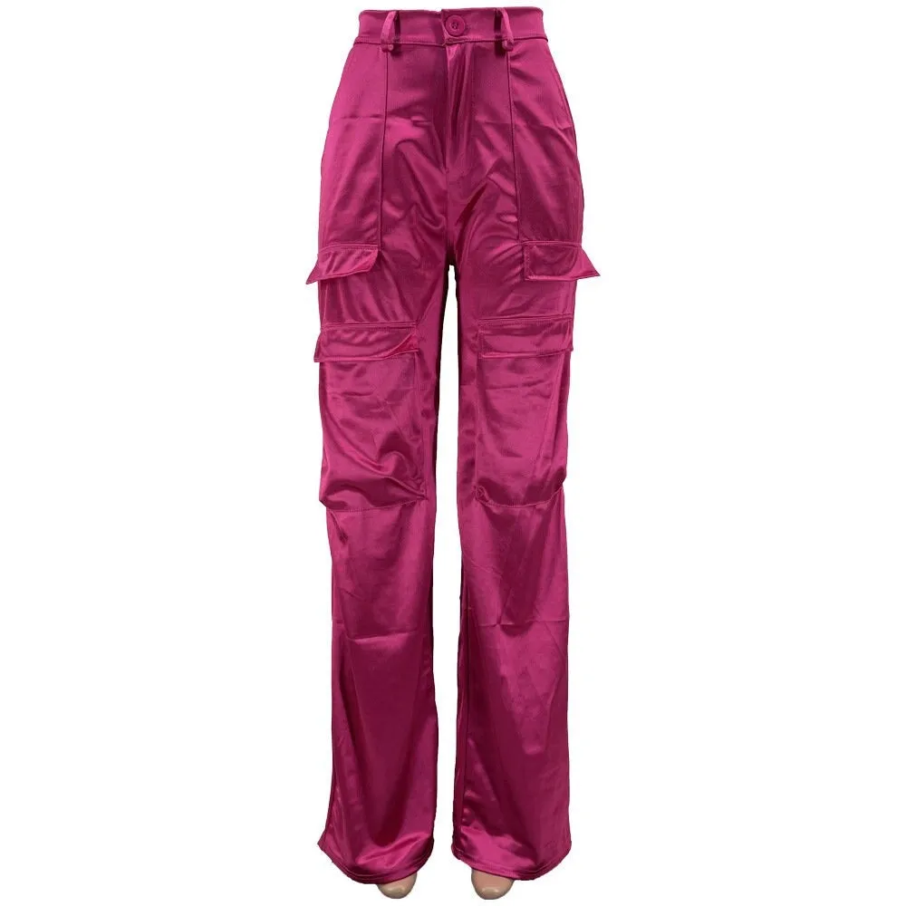 STYLISH ROSE SIDE POCKETCARGO  PANTS