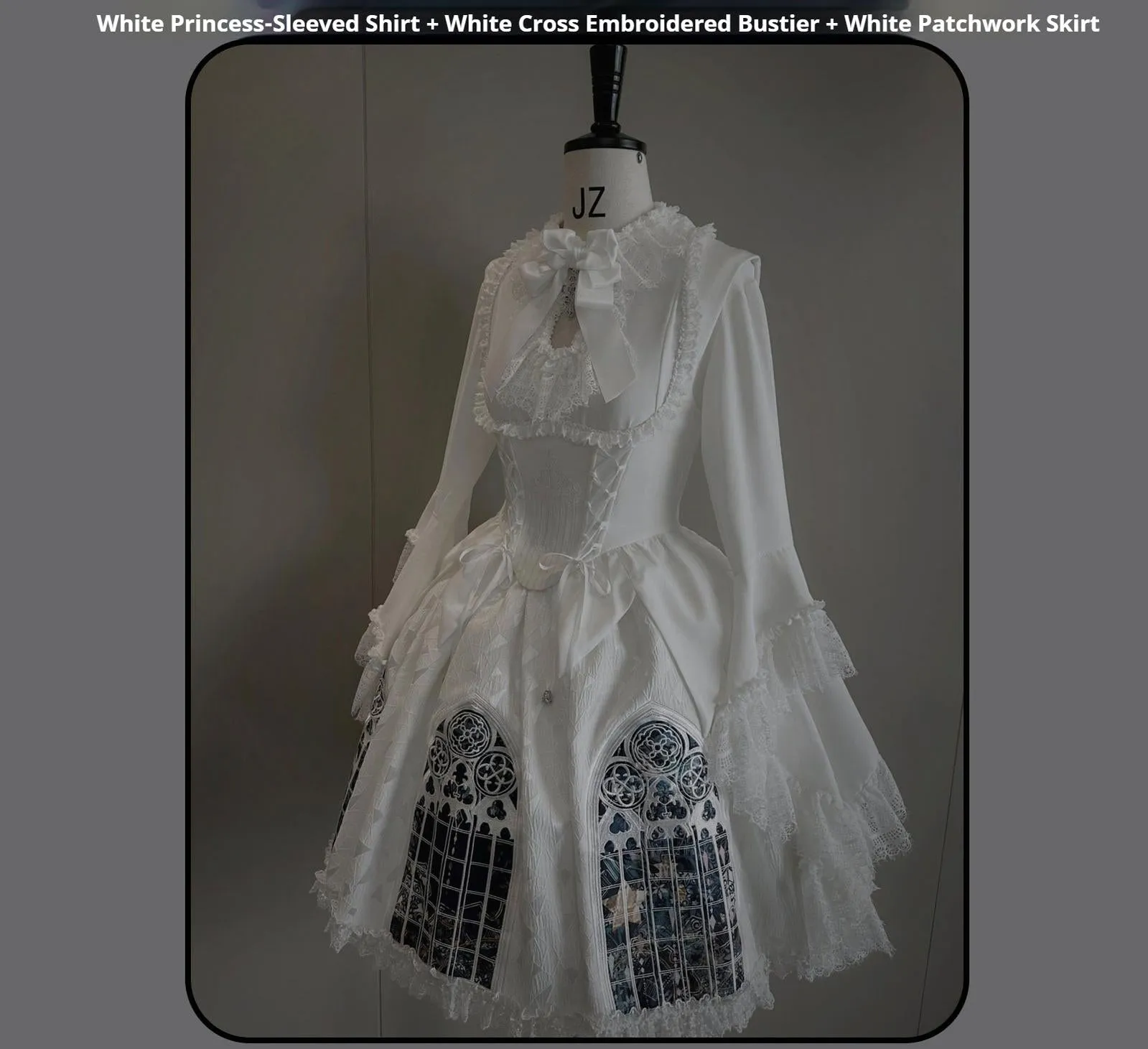 Susin Lolita~Night Traveler~Gothic Lolita Skirt Long Coat Long-Sleeved Shirt and Bustier