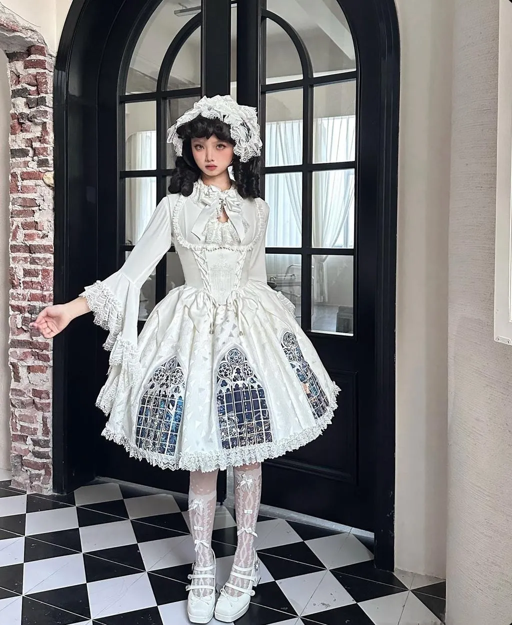 Susin Lolita~Night Traveler~Gothic Lolita Skirt Long Coat Long-Sleeved Shirt and Bustier