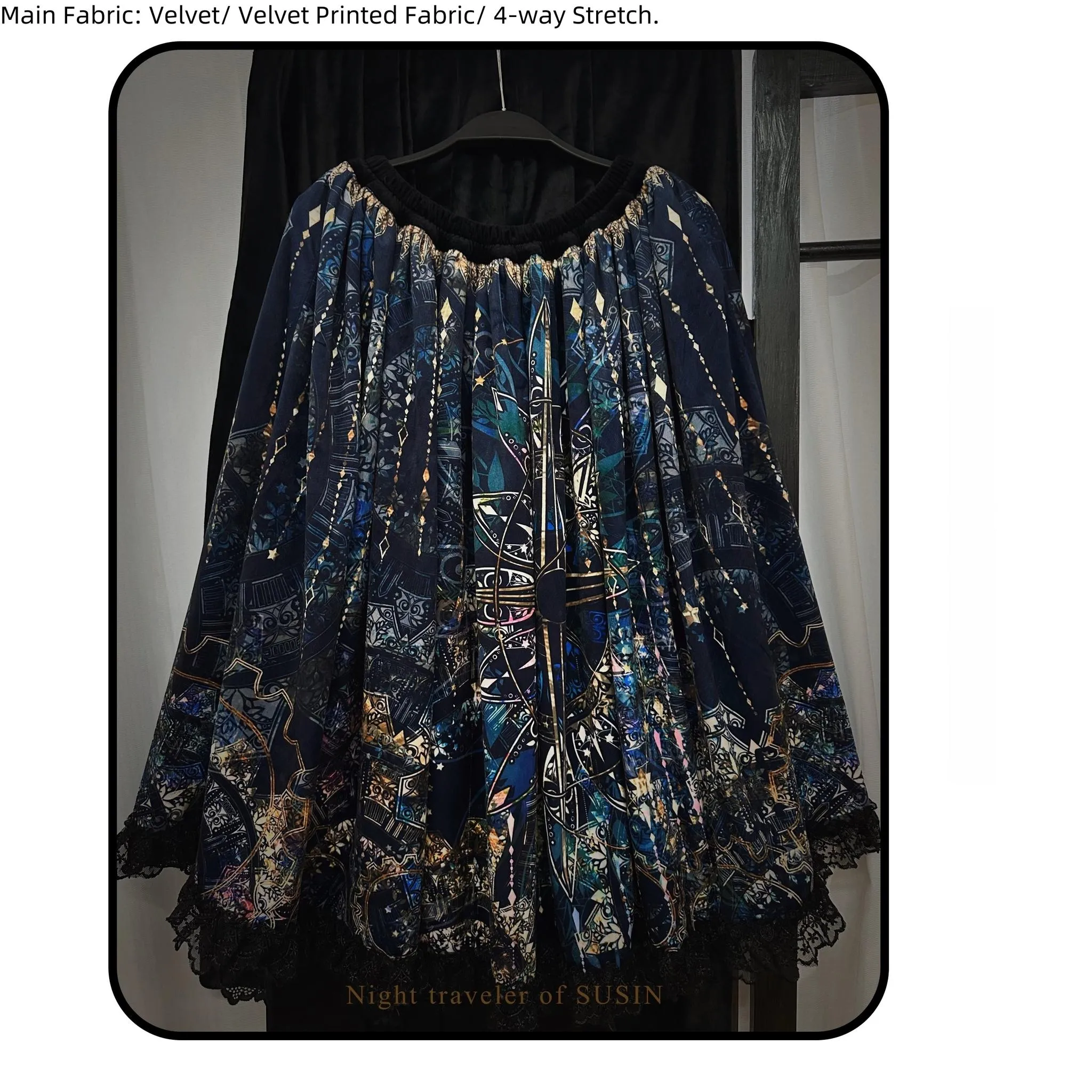 Susin Lolita~Night Traveler~Gothic Lolita Skirt Long Coat Long-Sleeved Shirt and Bustier