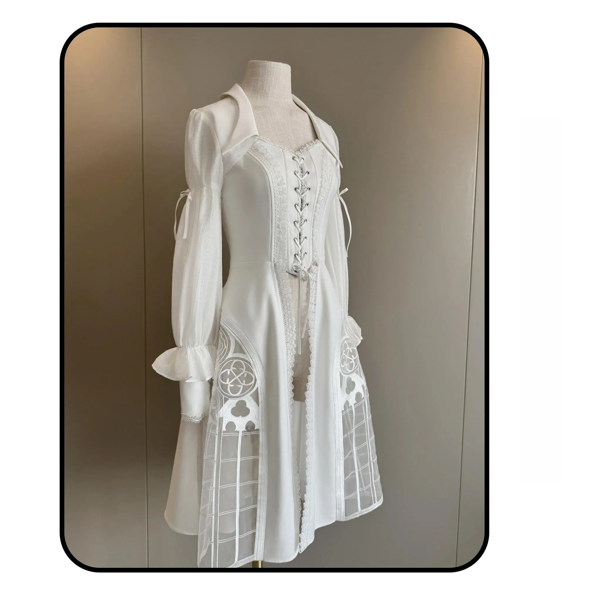 Susin Lolita~Night Traveler~Gothic Lolita Skirt Long Coat Long-Sleeved Shirt and Bustier