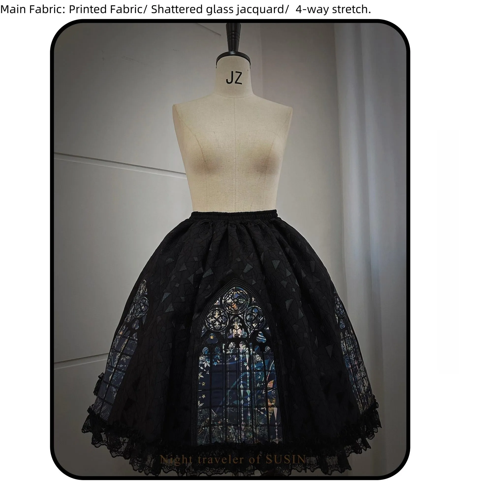 Susin Lolita~Night Traveler~Gothic Lolita Skirt Long Coat Long-Sleeved Shirt and Bustier
