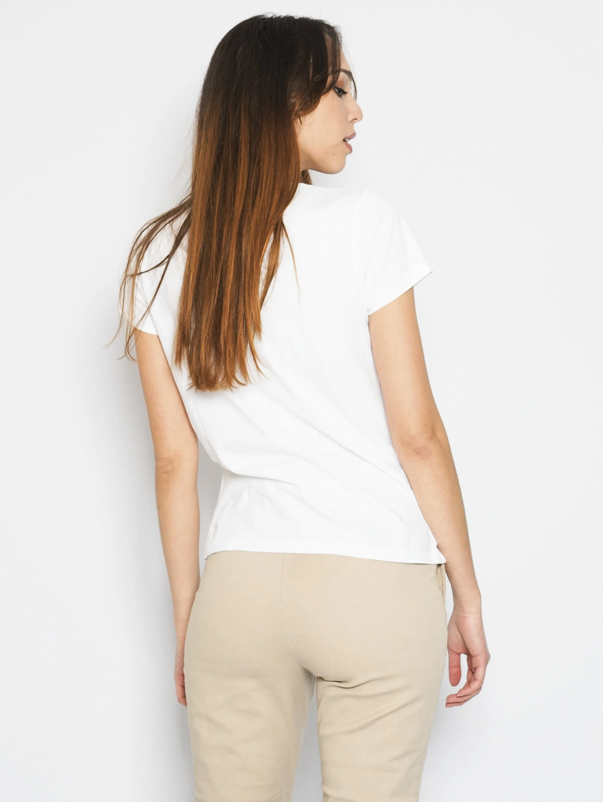 T-shirt con Stampa Teddy Bianca
