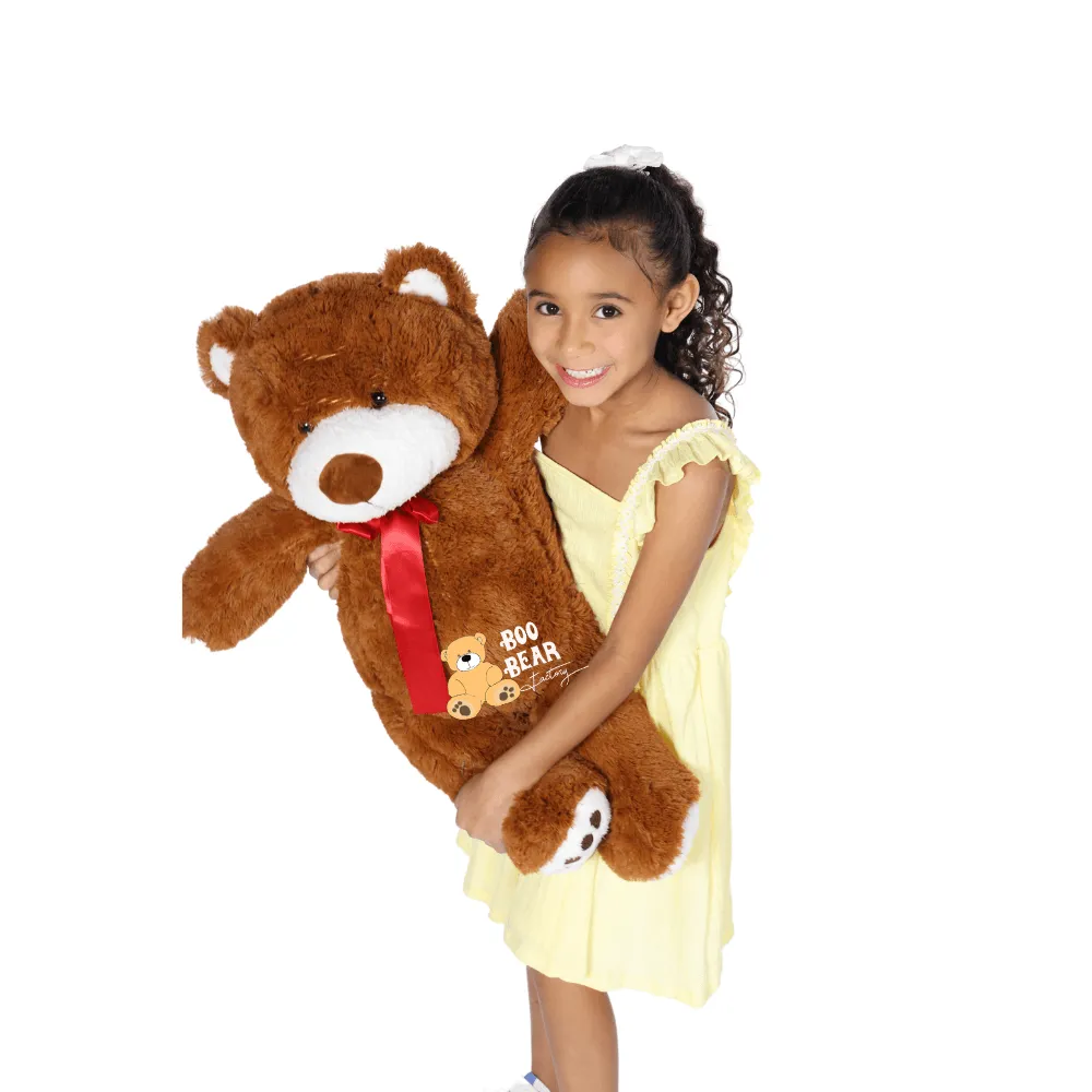 Teddy Bear 2 Foot Size Soft Teddy Bear by Boo Bear (Flower Ad-On)