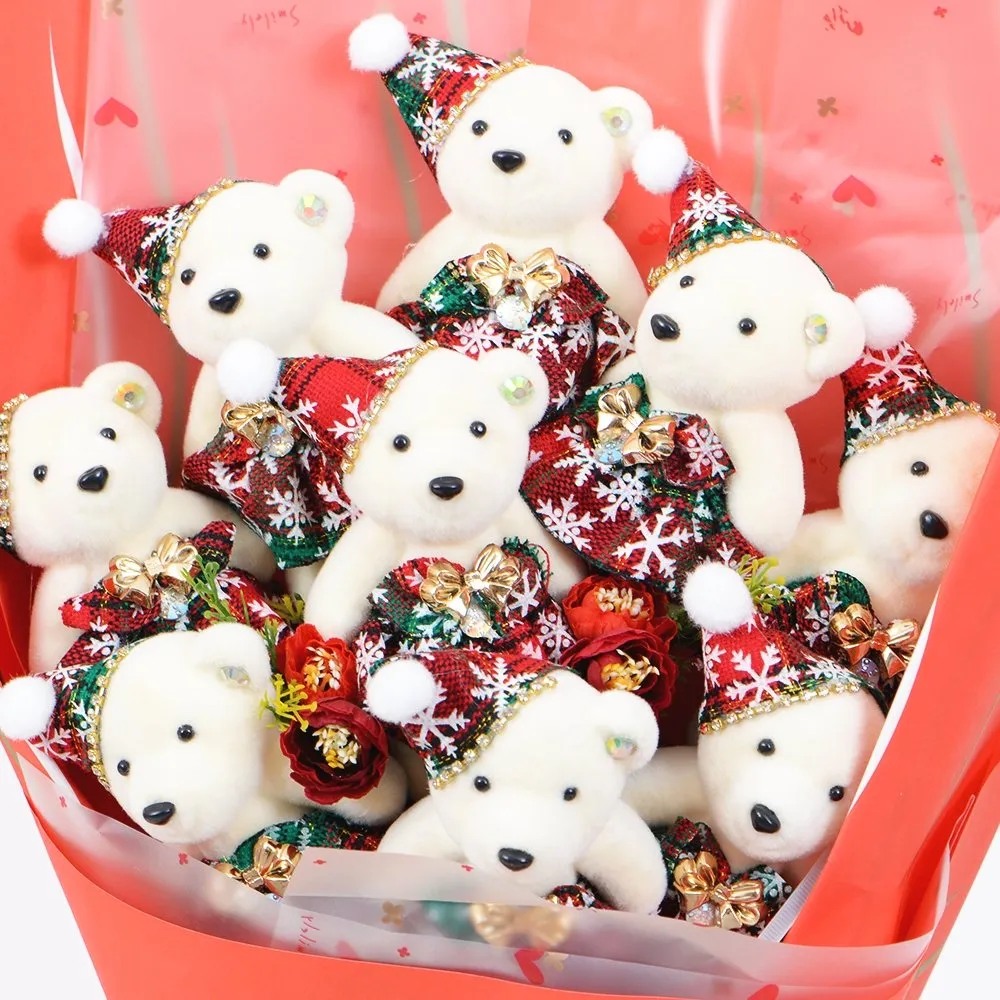 Teddy Bear Bouquet - Warm Winter Christmas