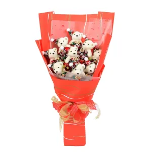 Teddy Bear Bouquet - Warm Winter Christmas