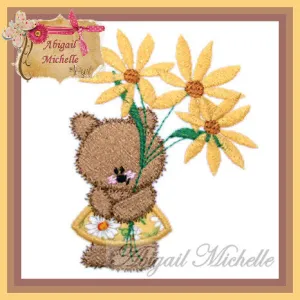 Teddy Bear Daisy Applique & fill