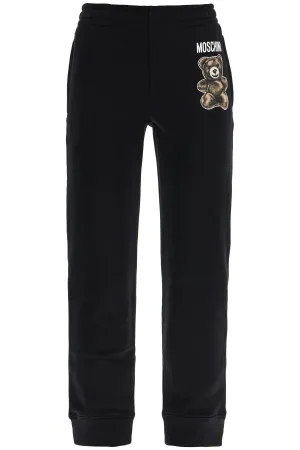 Teddy Bear Print Cotton Joggers