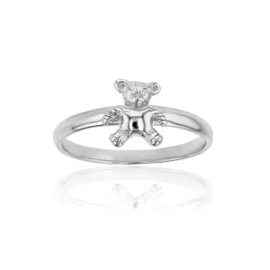 Teddy Bear Ring (Silver)
