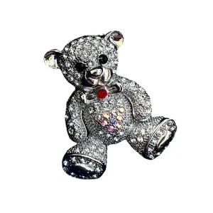 Teddy Bear with Heart Brooch