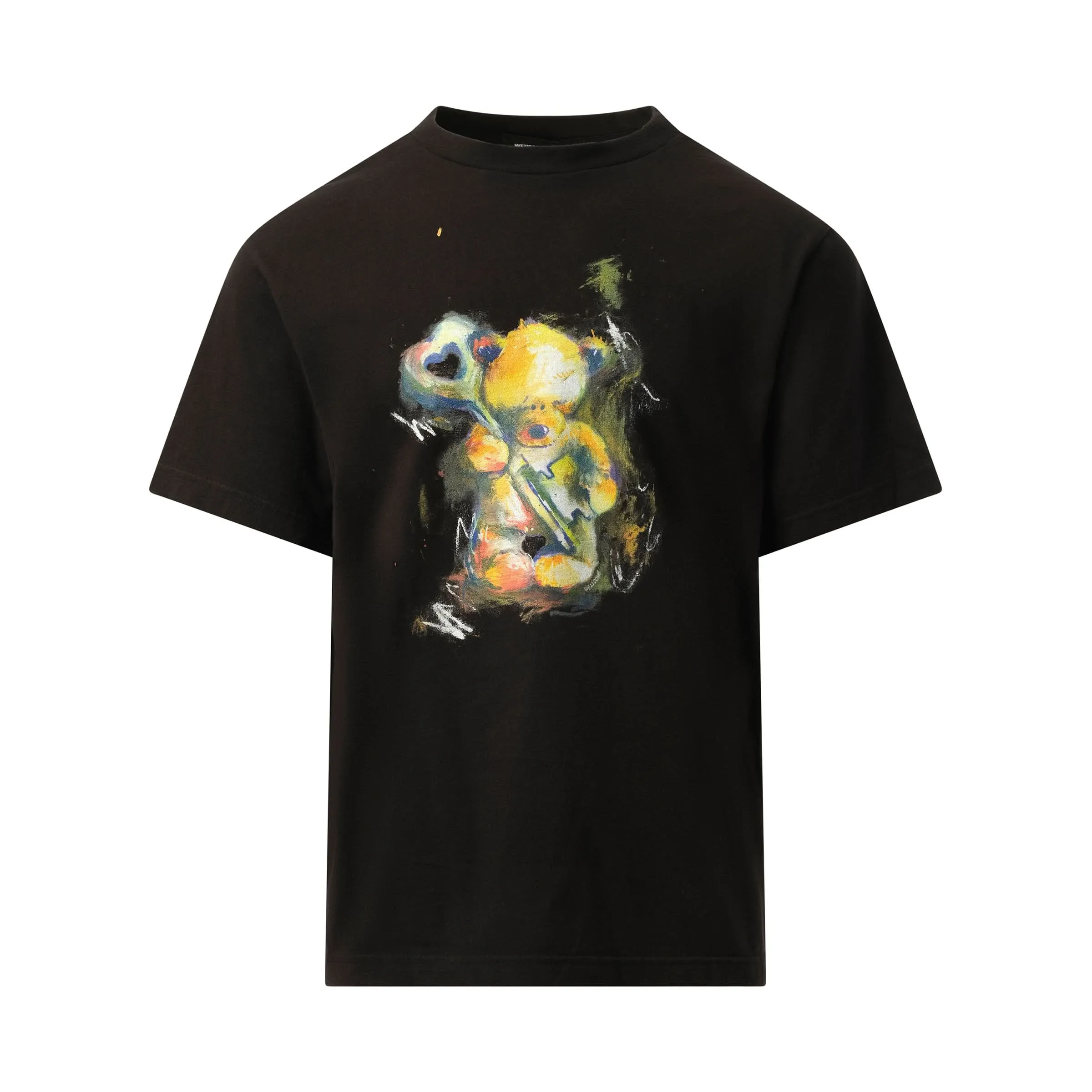 Teddy Bear with Key T-Shirt in Black