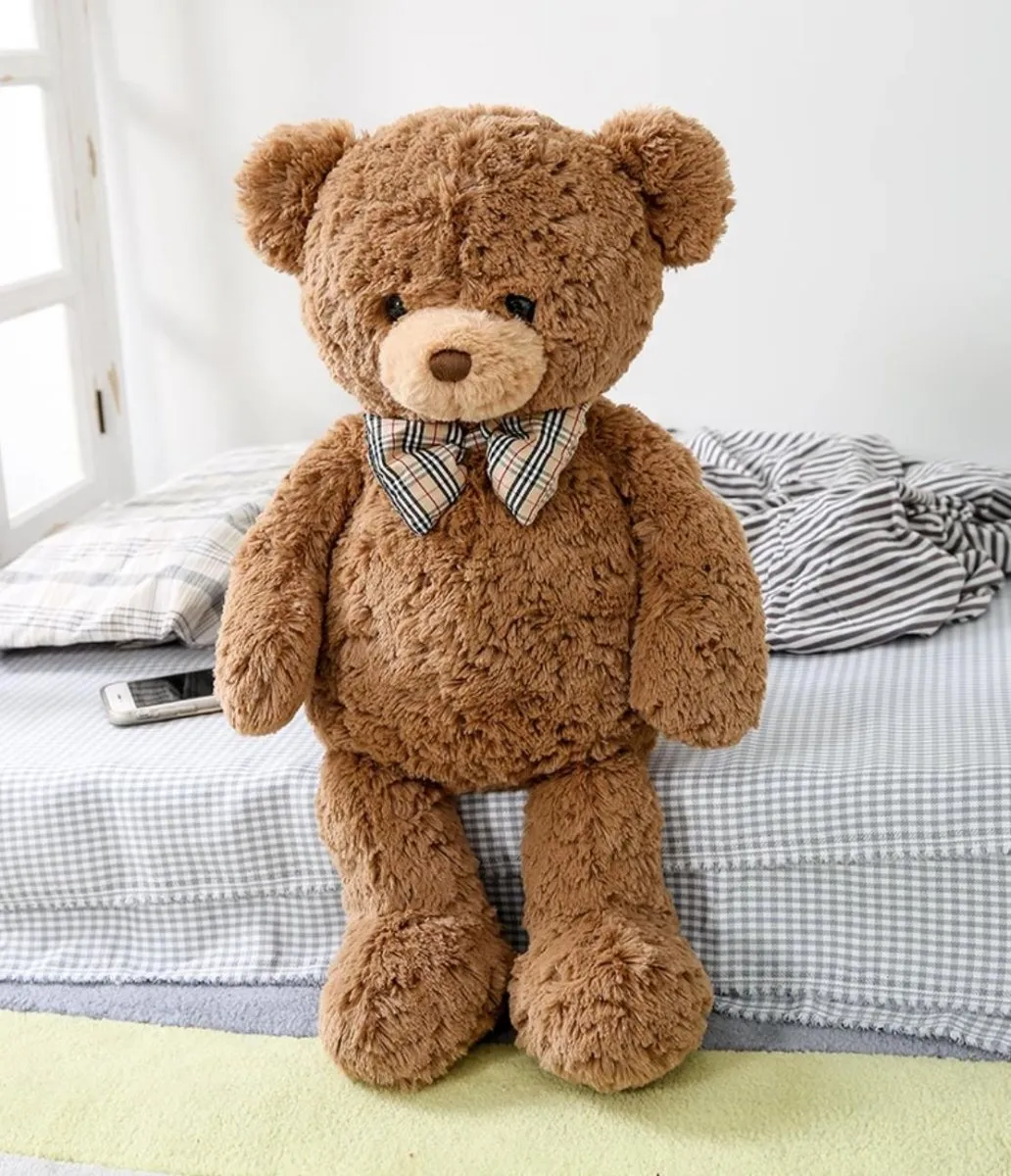Teddy Claire With A Bow Tie Brown Plush Doll