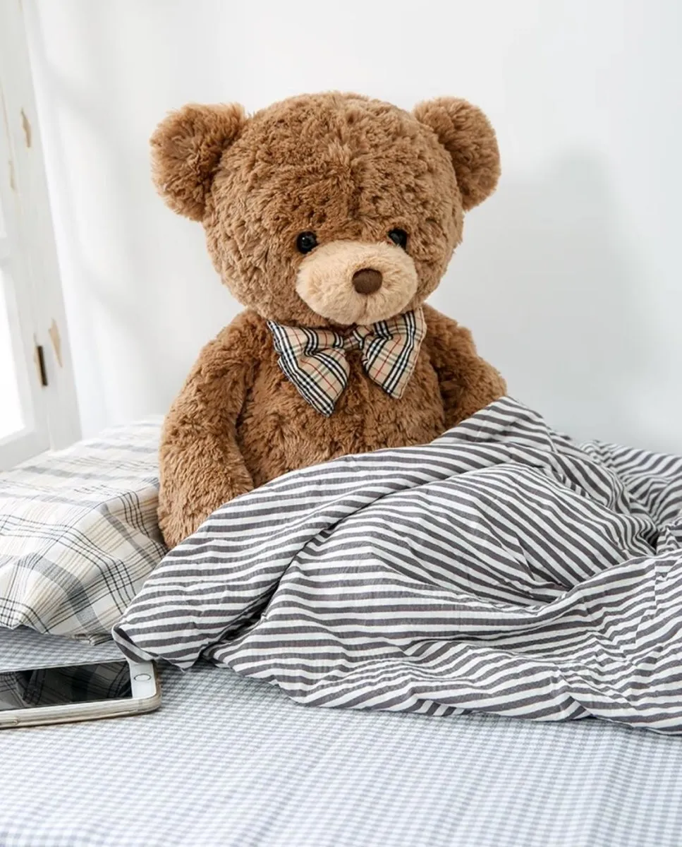 Teddy Claire With A Bow Tie Brown Plush Doll