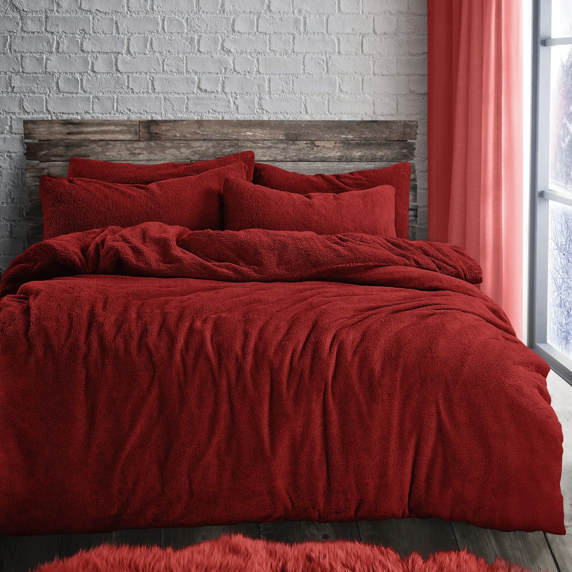 Teddy Duvet Set Red