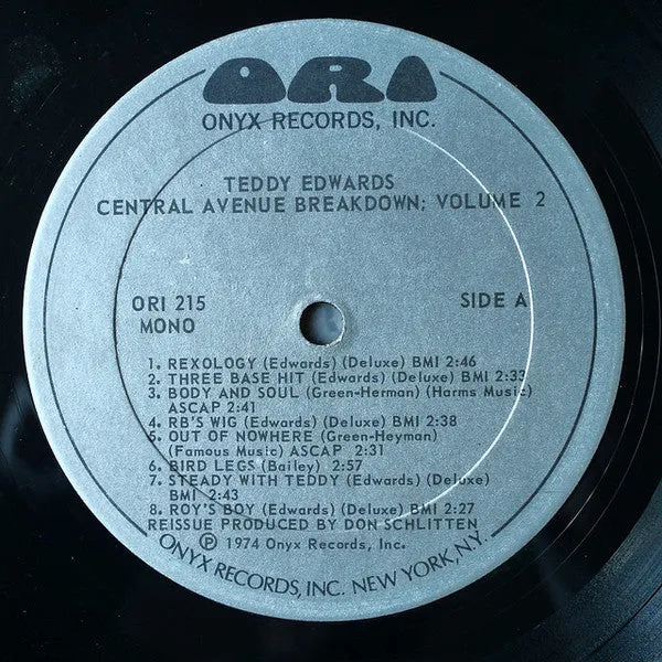 Teddy Edwards / Barney Kessel / Slim Gaillard - Central Avenue Breakdown; Volume 2 - LP