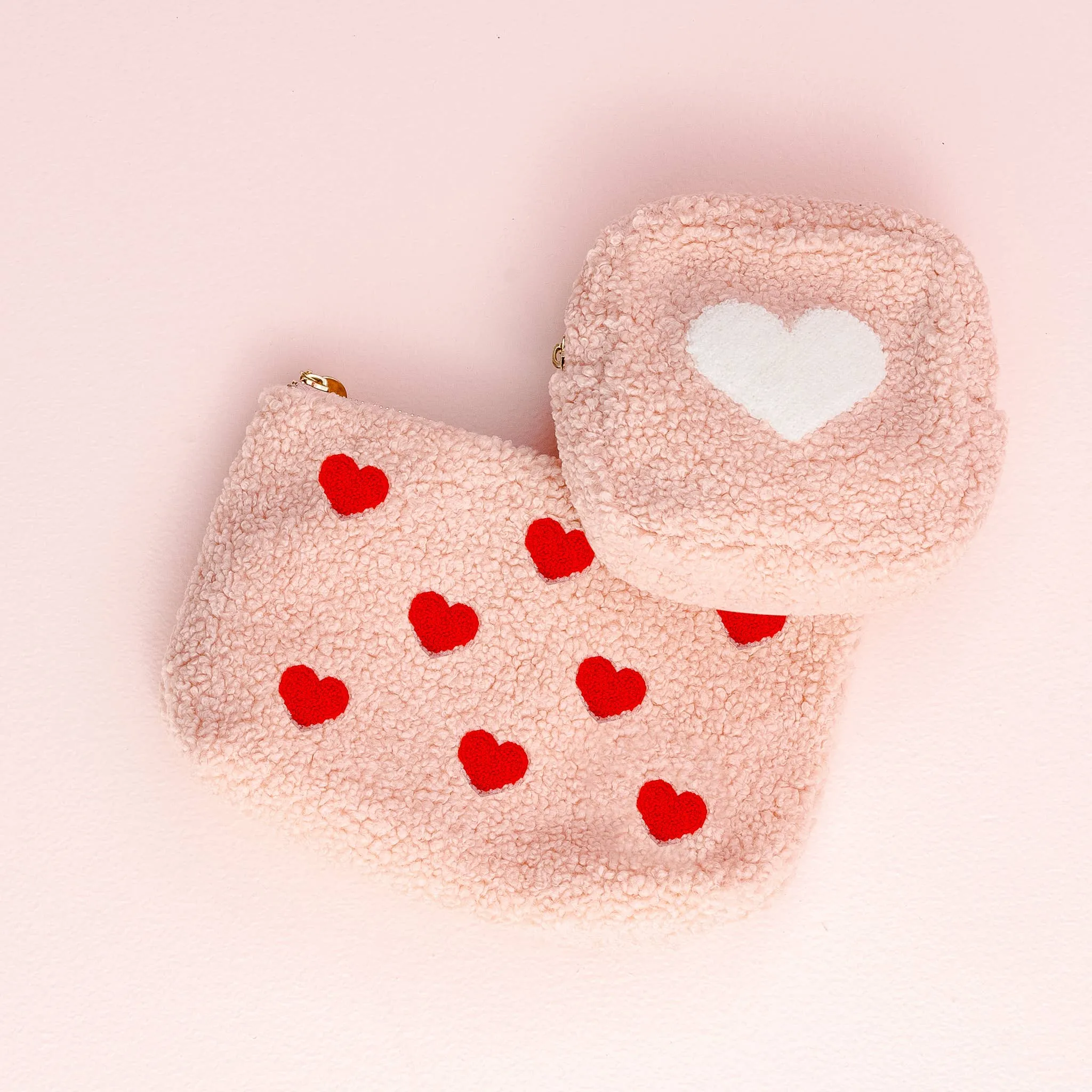 Teddy Pouch-Pink Hearts