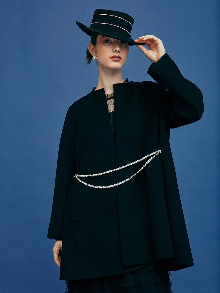 Tencel & Woolen Wrapped Coat