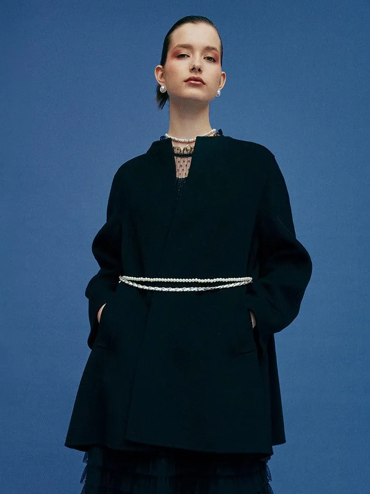 Tencel & Woolen Wrapped Coat